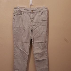 Chico's pinstripe Jean's so slimming